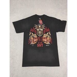 Allegory Kingdom In The Sky Shirt Mens Medium Black Fantasy Graphic Tee New